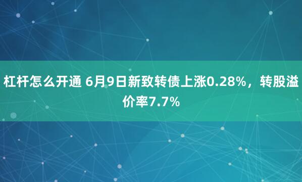 杠杆怎么开通 6月9日新致转债上涨0.28%，转股溢价率7.7%