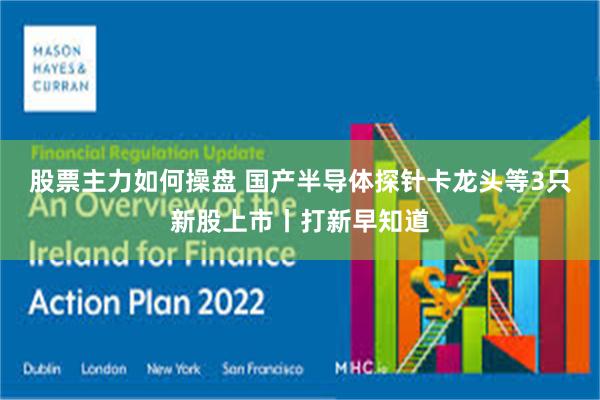 股票主力如何操盘 国产半导体探针卡龙头等3只新股上市丨打新早知道